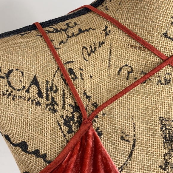 Express Red-Orange Velvet Strappy Wrap Camisole - Picture 6 of 14